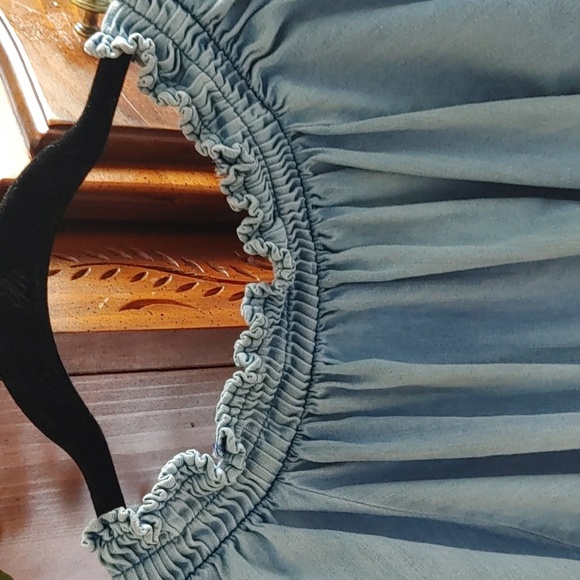 Free People Keegan High Low Denim Cotton Patchwork/Tunic Dress Size Small - Picture 4 of 13